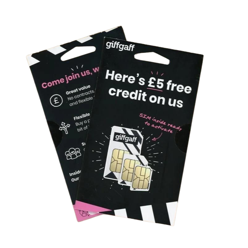 Lifetime Giffgaff- UK SIM CARD