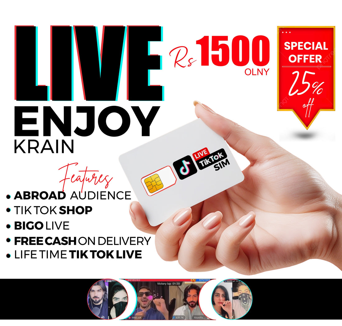 GiffGaff UK Sim Card in Pakistan for Tiktok Live | Tiktok Live Sim Card